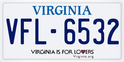 VA license plate VFL6532