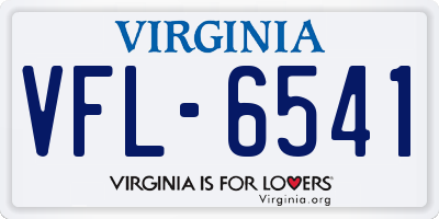 VA license plate VFL6541