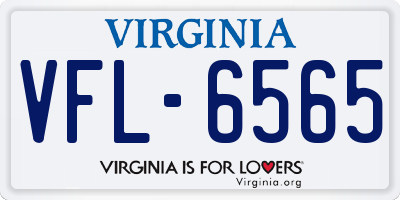 VA license plate VFL6565