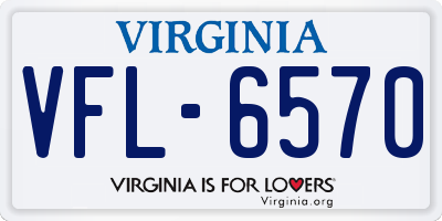 VA license plate VFL6570