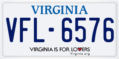 VA license plate VFL6576
