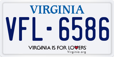 VA license plate VFL6586