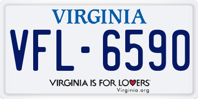 VA license plate VFL6590