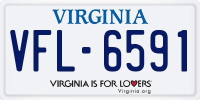 VA license plate VFL6591