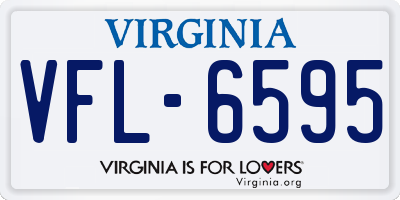 VA license plate VFL6595