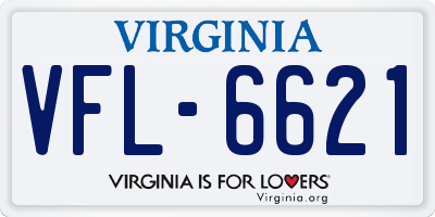 VA license plate VFL6621