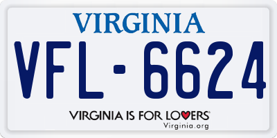 VA license plate VFL6624