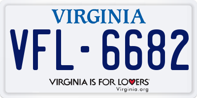 VA license plate VFL6682