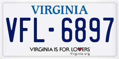 VA license plate VFL6897
