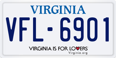 VA license plate VFL6901