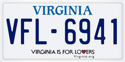 VA license plate VFL6941