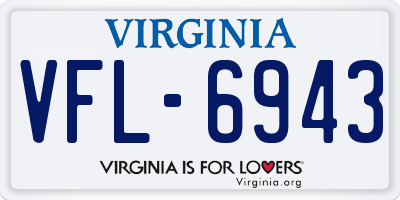 VA license plate VFL6943