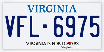 VA license plate VFL6975