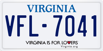 VA license plate VFL7041