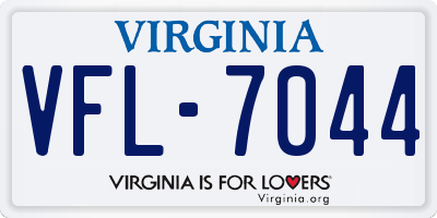 VA license plate VFL7044