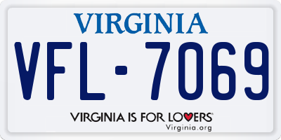 VA license plate VFL7069