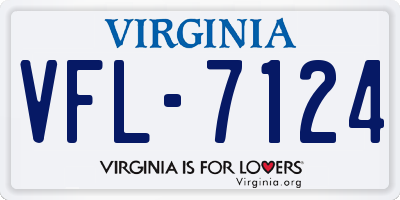 VA license plate VFL7124