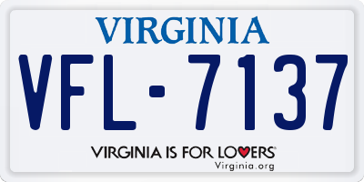 VA license plate VFL7137