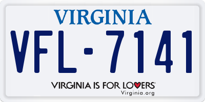VA license plate VFL7141