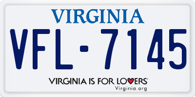 VA license plate VFL7145