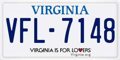VA license plate VFL7148