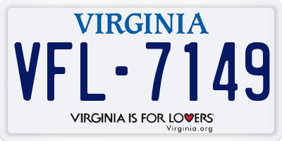 VA license plate VFL7149