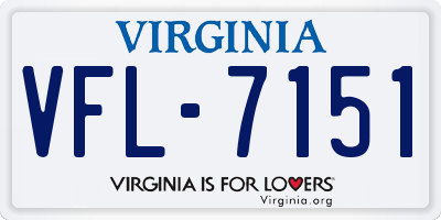 VA license plate VFL7151