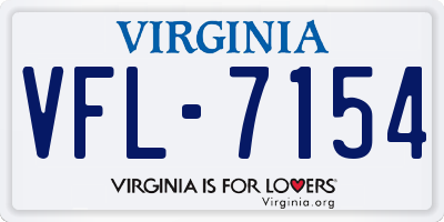 VA license plate VFL7154