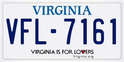 VA license plate VFL7161