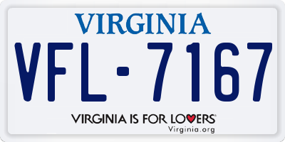 VA license plate VFL7167