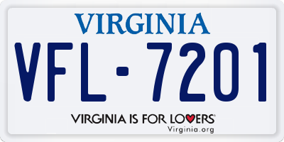 VA license plate VFL7201
