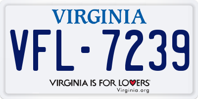VA license plate VFL7239