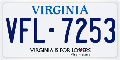 VA license plate VFL7253