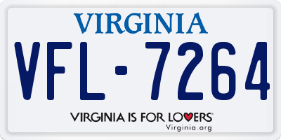 VA license plate VFL7264