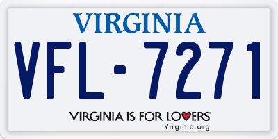 VA license plate VFL7271