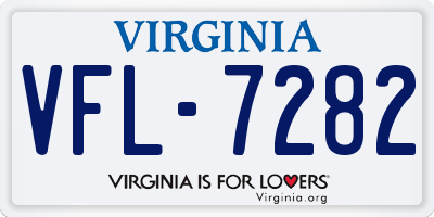 VA license plate VFL7282
