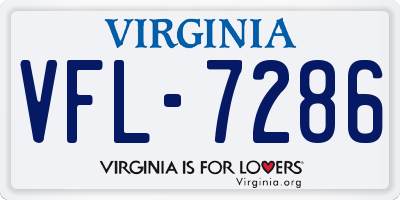 VA license plate VFL7286