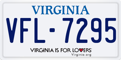 VA license plate VFL7295