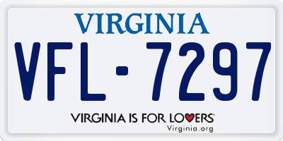 VA license plate VFL7297