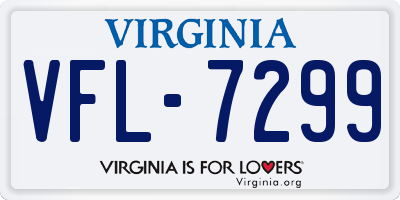 VA license plate VFL7299
