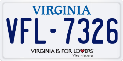 VA license plate VFL7326
