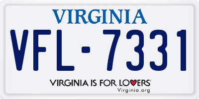 VA license plate VFL7331