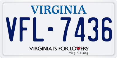 VA license plate VFL7436