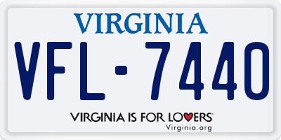 VA license plate VFL7440