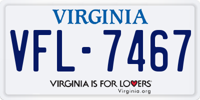 VA license plate VFL7467