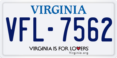VA license plate VFL7562
