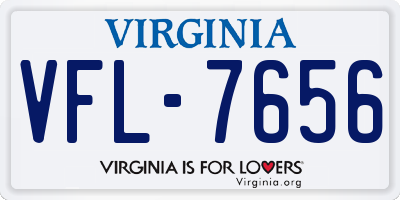 VA license plate VFL7656