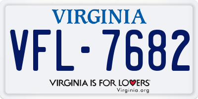 VA license plate VFL7682