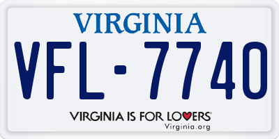 VA license plate VFL7740