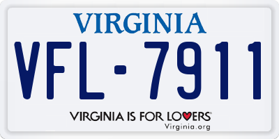 VA license plate VFL7911